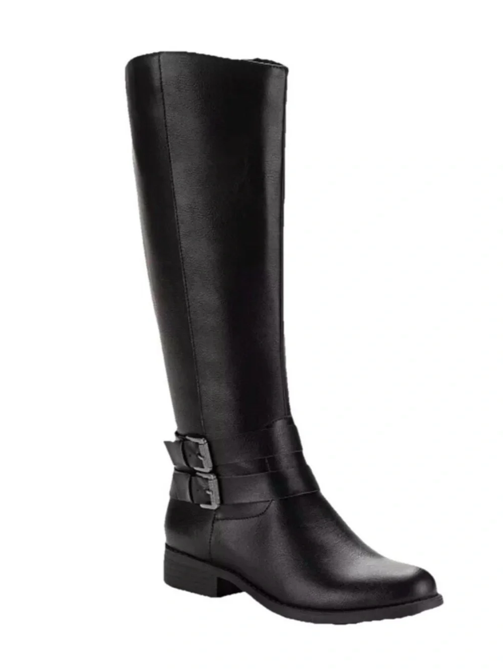 Style & Co. Black Tall Riding Boots with Buckles